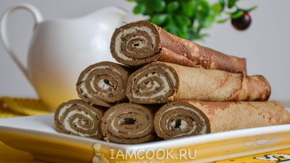 Рецепт Печеночные блинчики с начинкой