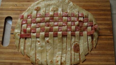 плетеные блины с гречневой начинкой