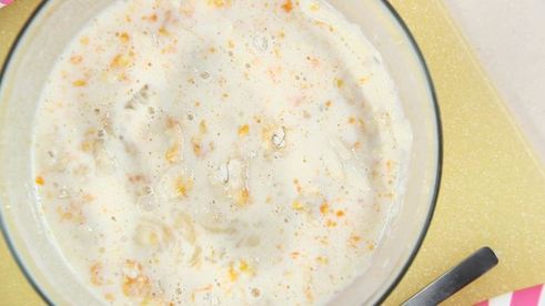 полосатые блинчики с шоколадной начинкой