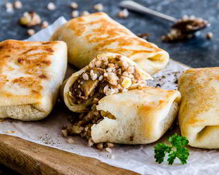 Постные блинчики с гречкой