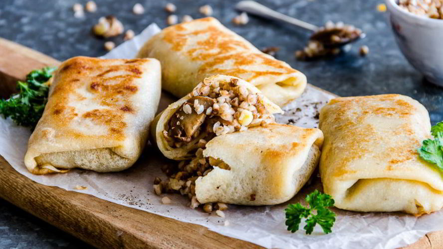 Рецепт постные блинчики с гречкой