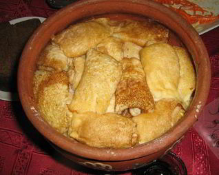 Постные блины с яблоками и корицей запеченные в духовке