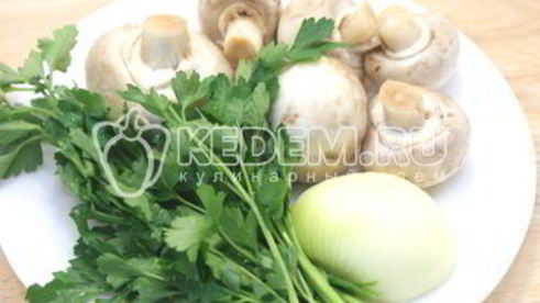 рисовые блинчики с грибами