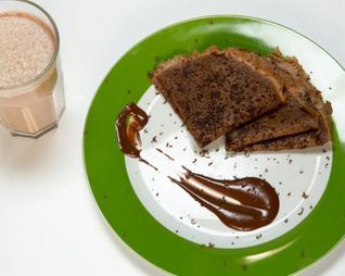 Шоколадные блинчики с шоколадным соусом