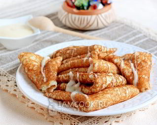 Толстые блины на простокваше