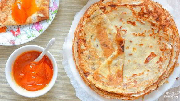 Рецепт Тонкие блины на кефире