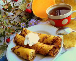 Тыквенно-яблочные блины