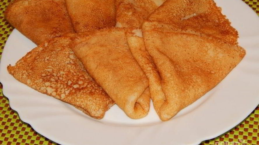 Рецепт вкусные блины на воде