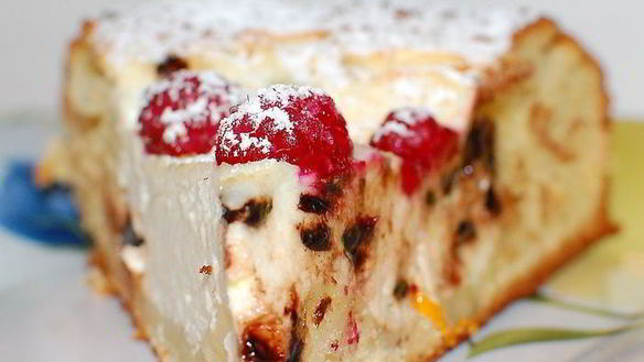 Рецепт Большая ватрушка с шоколадными дропсами