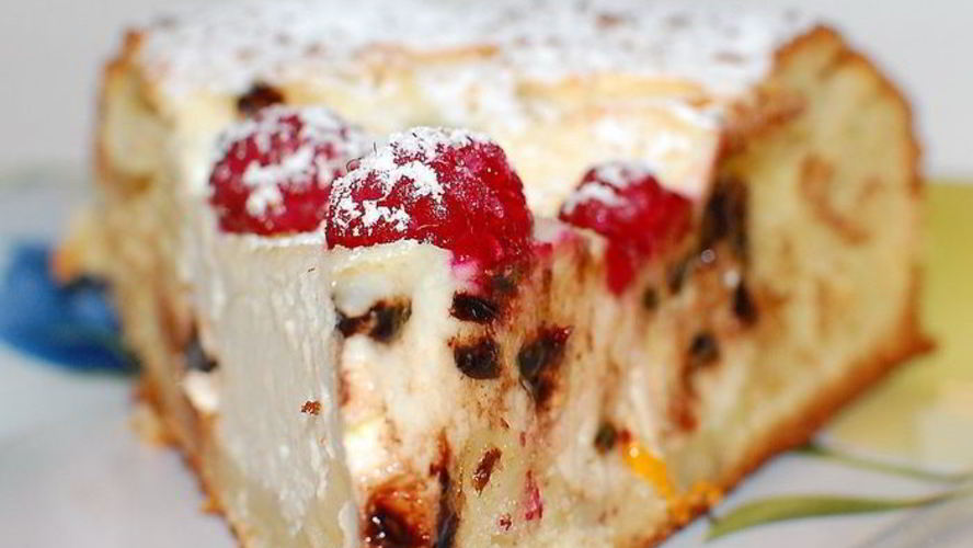 Рецепт большая ватрушка с шоколадными дропсами