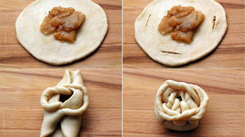 булочки с яблочной начинкой