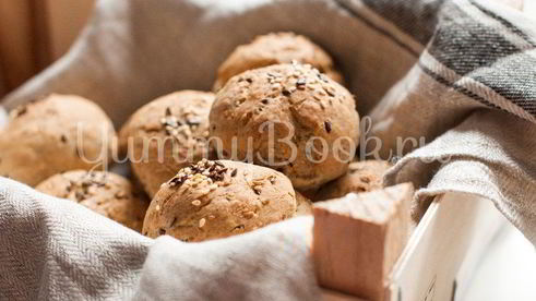 булочки со льном и кунжутом