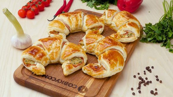 Рецепт Круассаны с беконом