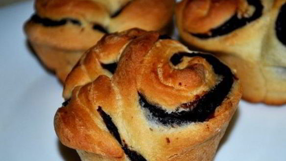 Рецепт Шоколадных булочек Розочек