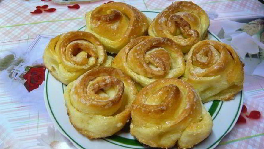 Рецепт сладкие булочки улитки с сахаром