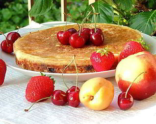 Творожная ватрушка с черникой