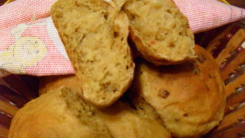 закусочные булочки с жареным луком