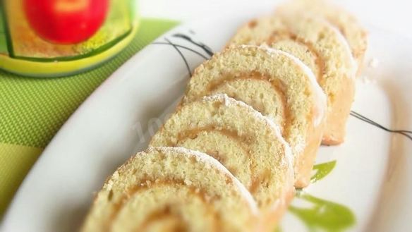 Рецепт Быстрый яблочный рулет