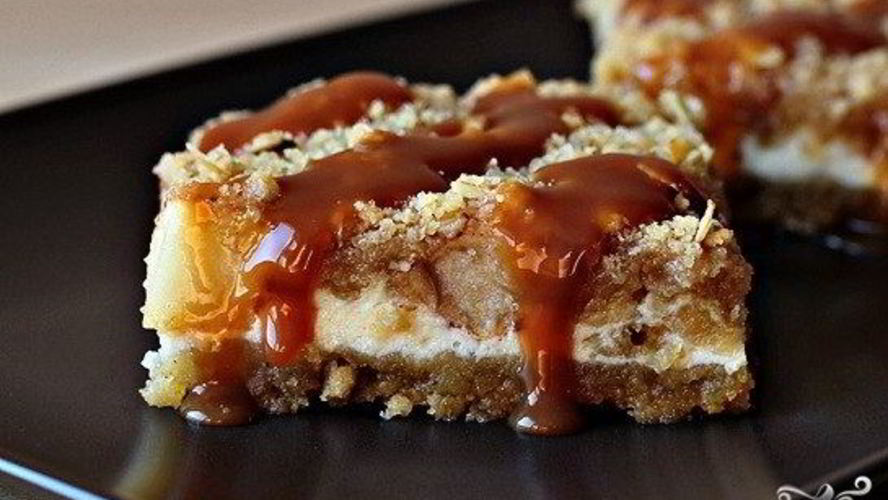 Рецепт чизкейк с хлопьями и яблоками