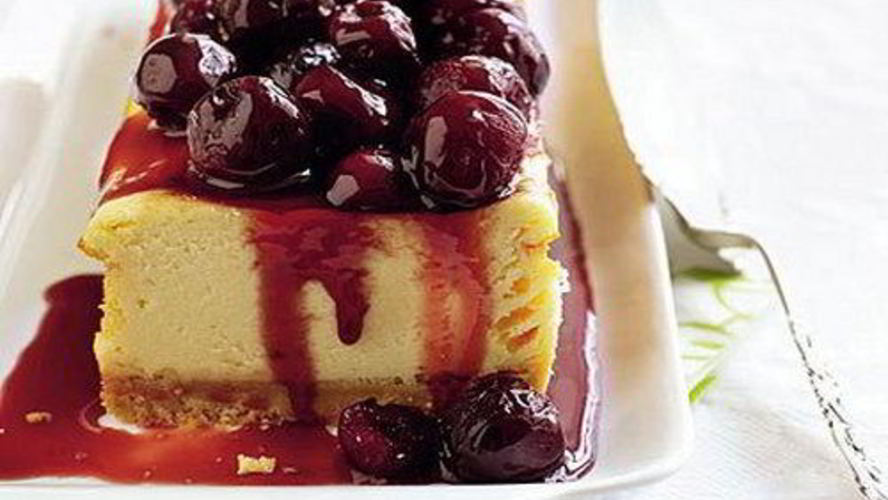 Рецепт чизкейк с консервированной вишней