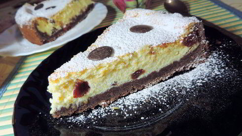 чизкейк с пьяной клюквой