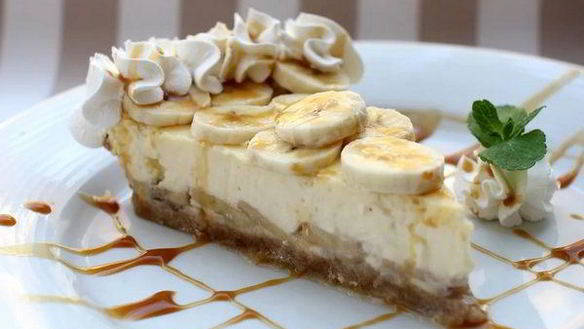 Рецепт Домашний чизкейк с бананом без выпечки