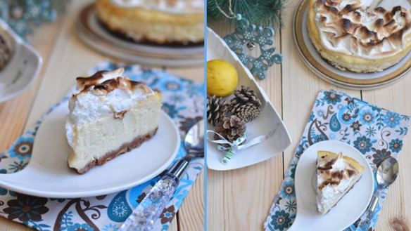 Рецепт Лимонный чизкейк с запеченной меренгой