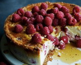 Малиновый чизкейк без выпечки