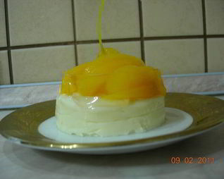 Мини чизкейк с персиками