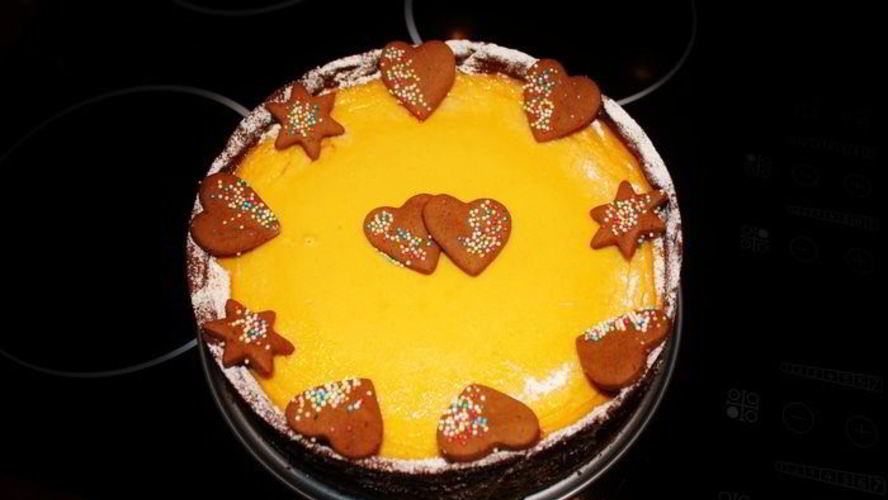 Рецепт нежный тыквенный чизкейк на основе теста пипаркук