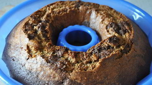 апельсиновый кекс с тремя видами теста