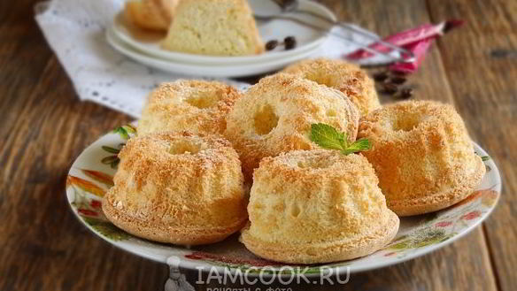 Рецепт Бисквитные кексы в силиконовых формочках