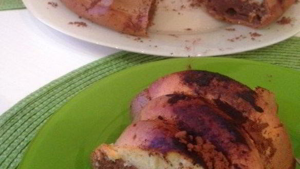 Рецепт Двухцветный творожный кекс с какао и кокосом