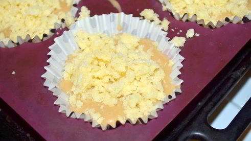 карамельные кексы со штрейзелем