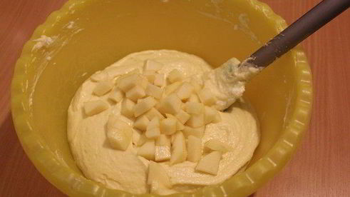 кекс с грушей и белым шоколадом