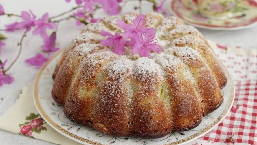 Рецепт кекс с маком и ревенем