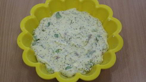 кекс с маком и ревенем