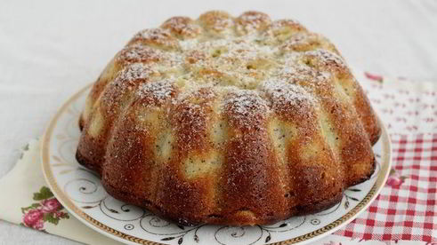 кекс с маком и ревенем