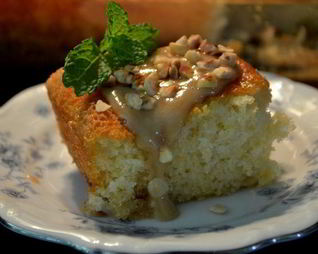 Кекс с пралине и мороженым