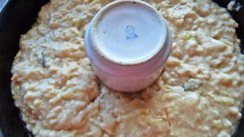 кекс с цукини и персиками