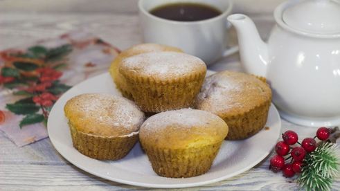 кексы на кефире и растительном масле