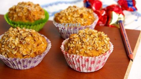 морковно-овсяные кексы с медом