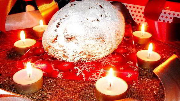 Рецепт Рождественский творожный Штоллен