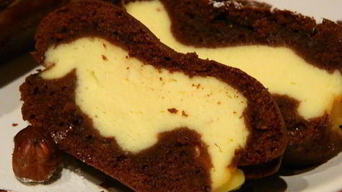 шоколадно-творожный кекс