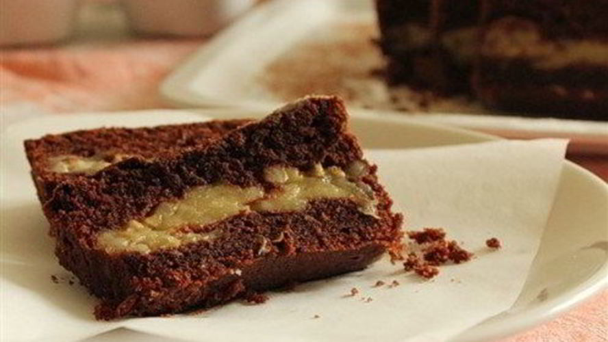 Рецепт шоколадный кекс с банановой прослойкой