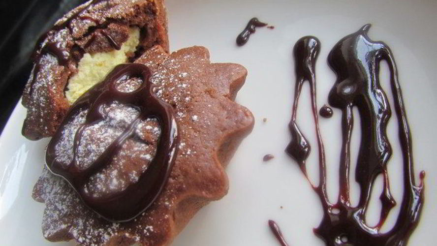 Рецепт шоколадные кексы с творожной начинкой