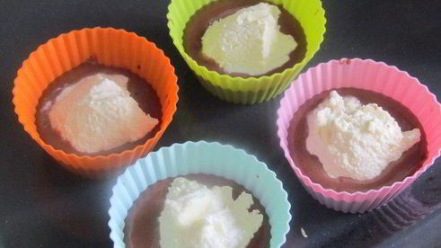 шоколадные кексы с творожной начинкой