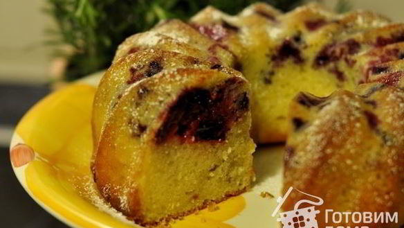 Рецепт Сочный ягодный кекс
