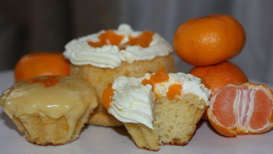 Рецепт творожно-мандариновые кексы