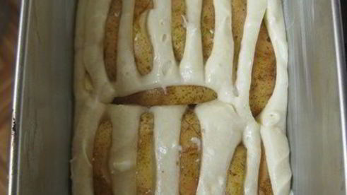 творожный кекс с грушей